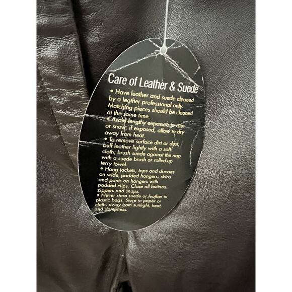 Cami International Leather Flare Pants Women's 14 Mid Rise Chocolate Brown NWT - Picture 6 of 7